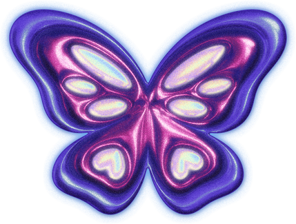 Gradient Chrome Butterfly