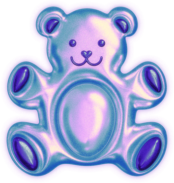 Gradient Chrome Teddy Bear